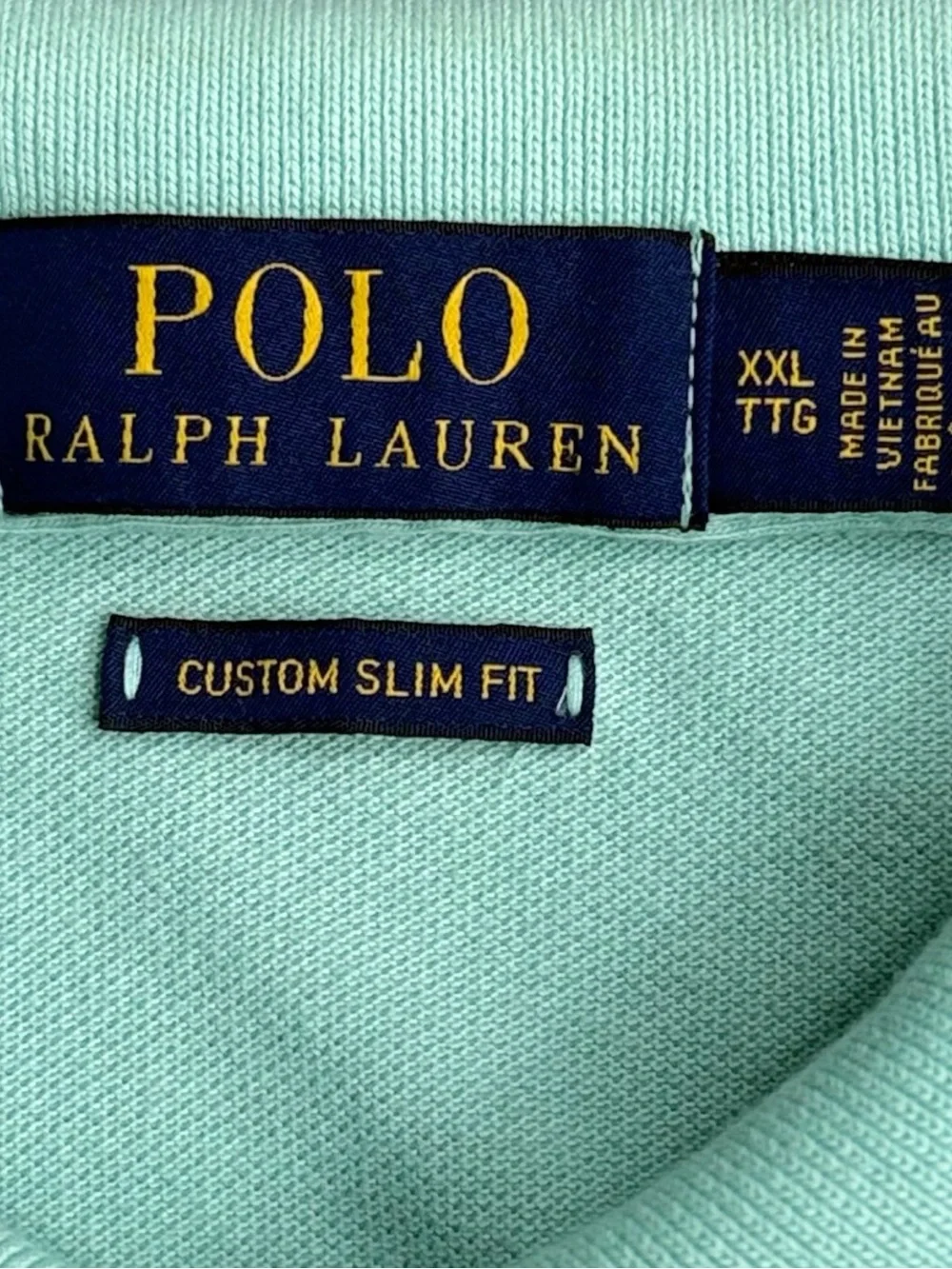 Polo Ralph Lauren Men’s XXL Custom Slim Fit Big Pony #2 Polo Shirt Mint Green